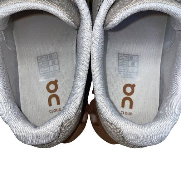 On Cloud Women’s Gray & Brown Breathable Swiss Engineering Running Shoes Sz W6.5 - Picture 4 of 7